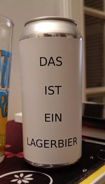 das ist ein lagerbier 5.3%, Up Front Brewing, Scotland