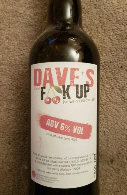 Dave's F**k Up 6.0%, Lincolnshire Brewing Company, England