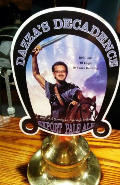 Dazza's Decadence 10.0%, Green Jack Brewery, England