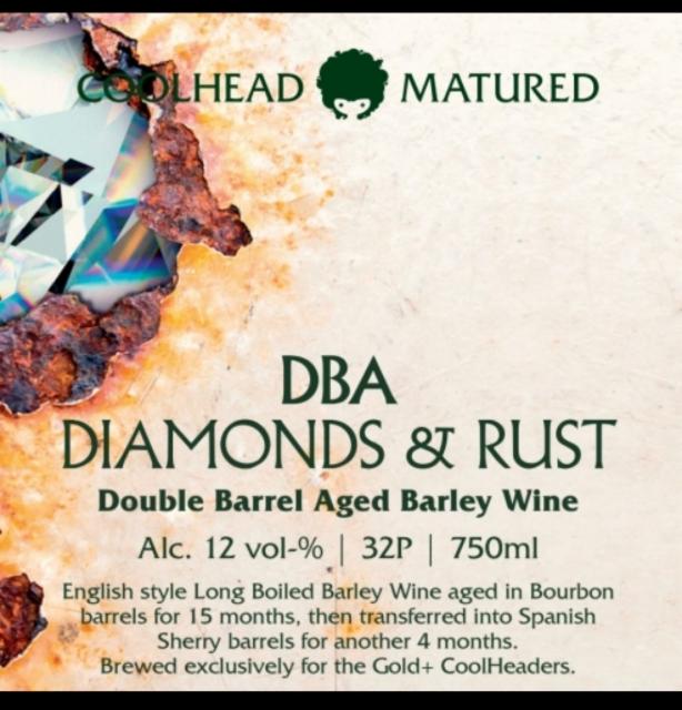 DBA Diamonds & Rust (Bourbon + Sherry Barrel Aged) 12.0%, CoolHead Brew, Finland
