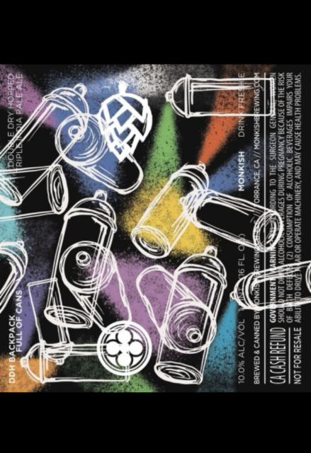 DDH Backpack Full of Cans 10.0%, Monkish Brewing Company, United States