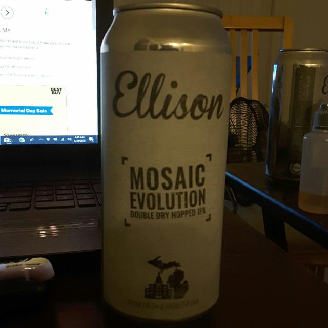 DDH Mosaic Evolution 6.8%, Ellison Brewery + Spirits, United States
