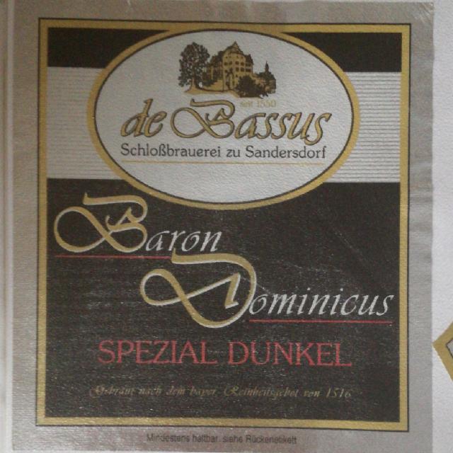 De Basus Spezial dunkel 5.6%, Schlossbrauerei zu Sandersdorf, Germany