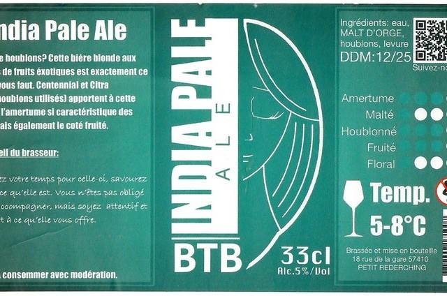 De La Terre À La Bière IPA, BTB - Brasserie De La Terre À La Bière
