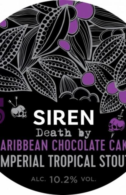 Death By Caribbean Chocolate Cake 2021 10.2%, Siren Craft Brew, England