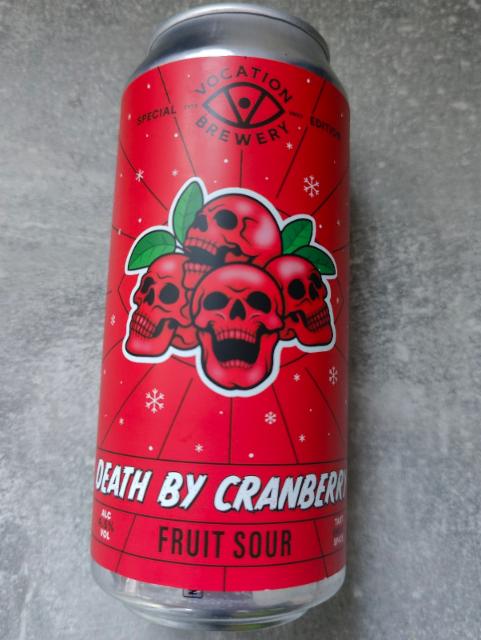 Death By Cranberry 4.5%, Vocation Brewery, England