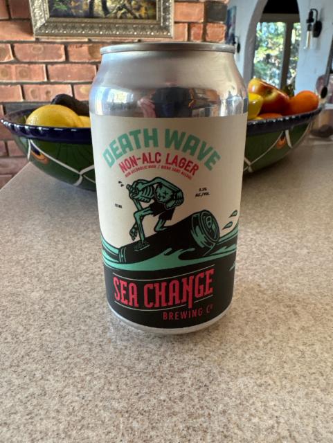 Death wave lager 0.5%, Sea Change Brewing co, Canada