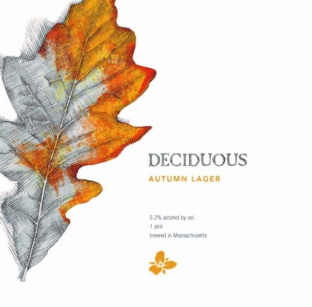 Deciduous: Autumn Lager (2022) 5.2%, Trillium Brewing Company, United States