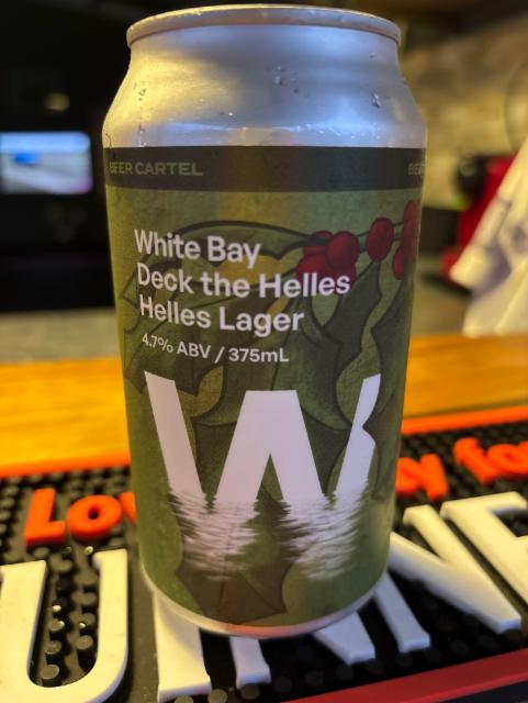 Deck the Helles 4.7%, White bay brewery, Australia