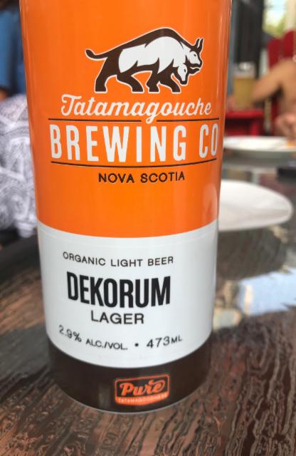 Dekorum lager 2.9%, Tatamagouche Brewing Company, Canada