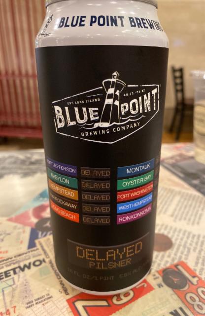 Delayed Pilsner 5.8%, Blue Point Brewing (AB InBev), United States