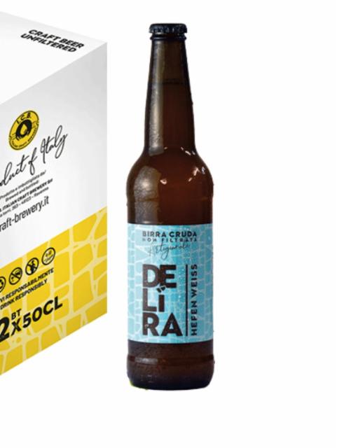Delira Hefeweizen, italian craft brewery