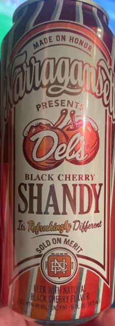 Del's Black Cherry Shandy 4.7%, Narragansett Brewing Company, United States