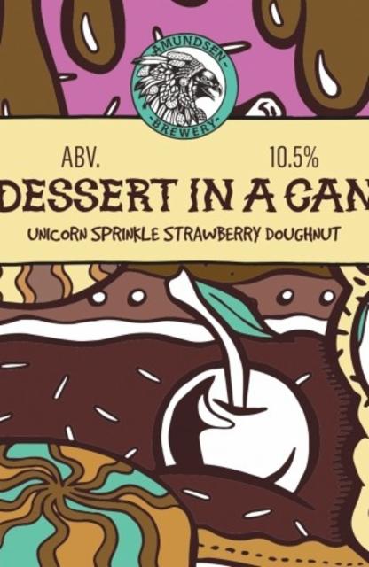 Dessert In A Can - Unicorn Sprinkle Strawberry Doughnut 10.5%, Amundsen Bryggeri, Norway