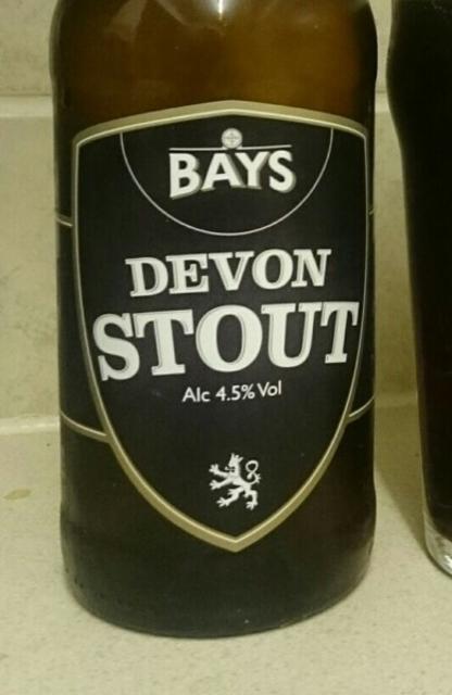 Devon Stout 4.5%, Bays Brewery Ltd, England