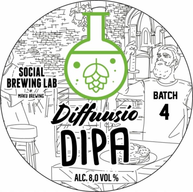 Diffuusio DIPA #4 8.0%, Social Brewing Lab By Maku Brewing, Finland