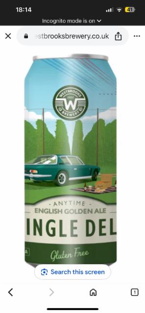 Dingle Dell 3.4%, Westbrooks Brewery, United Kingdom