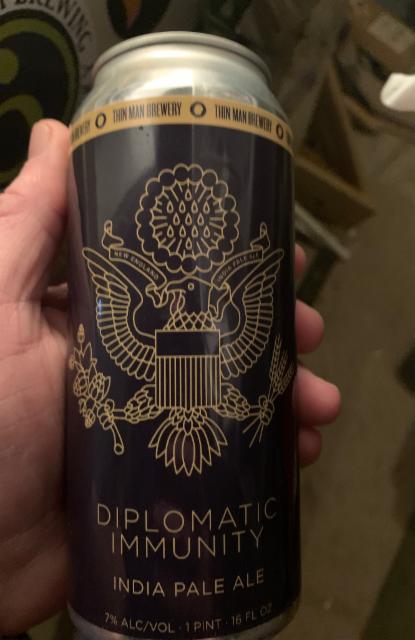 Diplomatic Immunity 7.0%, Thin Man Brewery, United States