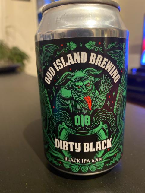 Dirty Black 6.4%, Odd Island Brewing, Sweden