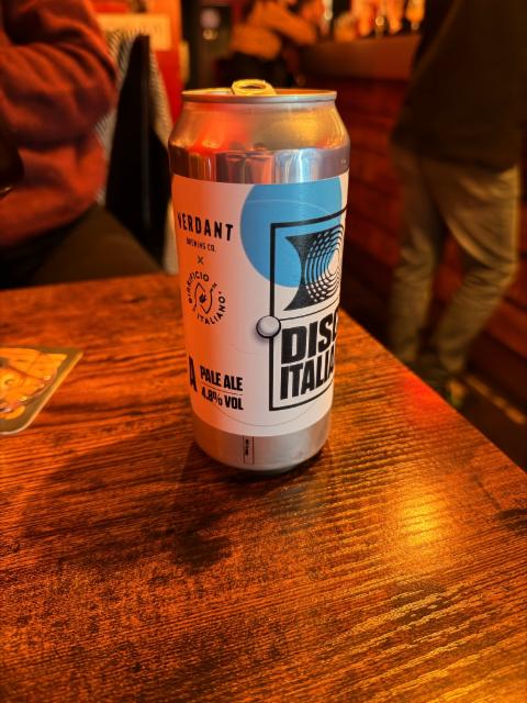 Disco italiano 4.8%, Verdant Brewing Co., England
