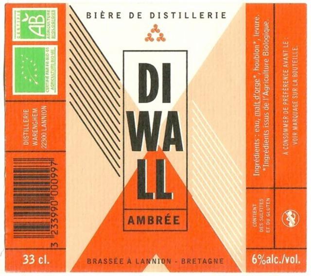 Diwall Ambrée 6.0%, Distillerie Warenghem, France