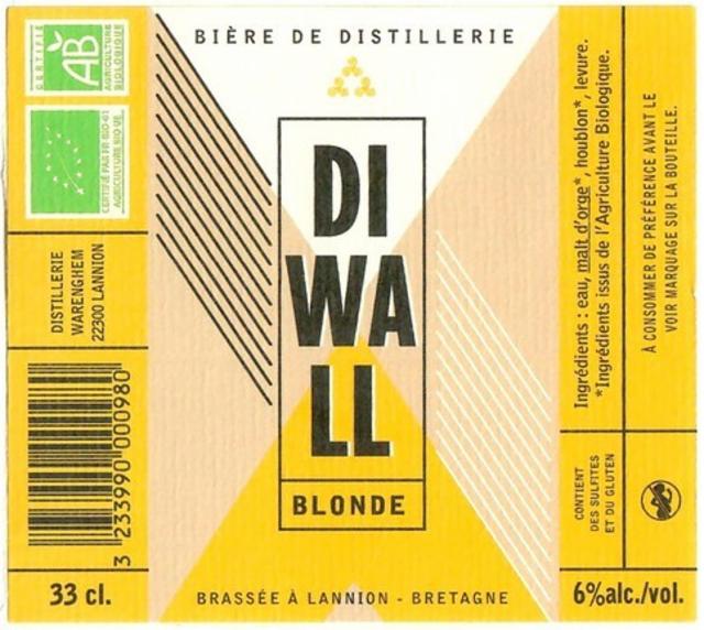 Diwall Blonde 6.0%, Distillerie Warenghem, France