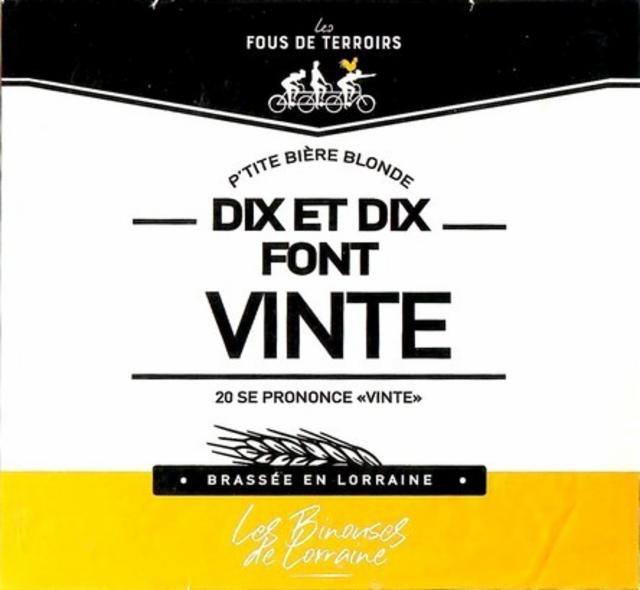 Dix Et Dix Font Vinte 5.0%, Les Fous De Terroirs, France