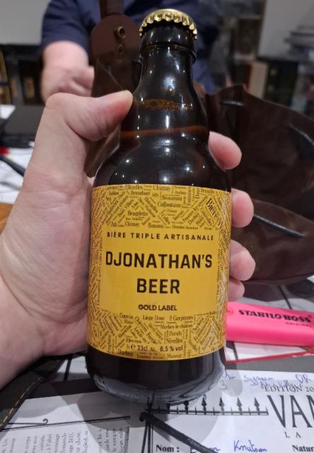 Djonathan's Beer 8.5%, La Brasserie Belge, Belgium