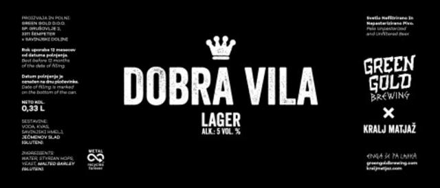 Dobra Vila 5.0%, Green Gold Brewing, Slovenia