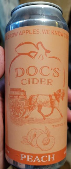 doc's cider peach 6.0%, Warwick Valley Winery & Distillery, United States