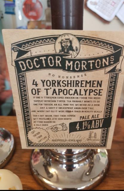 Doctor Morton's 4 Yorkshireman Of T'Apocalypse 4.1%, Abbeydale Brewery, England
