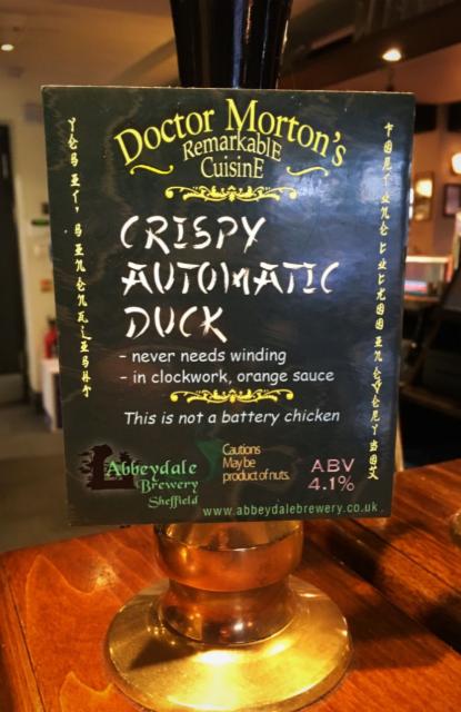 Doctor Morton's Crispy Automatic Duck 4.1%, Abbeydale Brewery, England