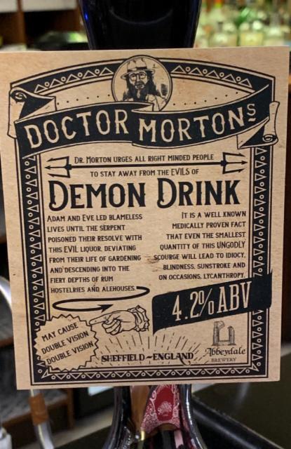 Doctor Morton's Demon Drink 4.2%, Abbeydale Brewery, England