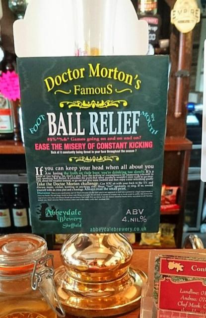 Doctor Morton's Famous Ball Relief 4.0%, Abbeydale Brewery, England
