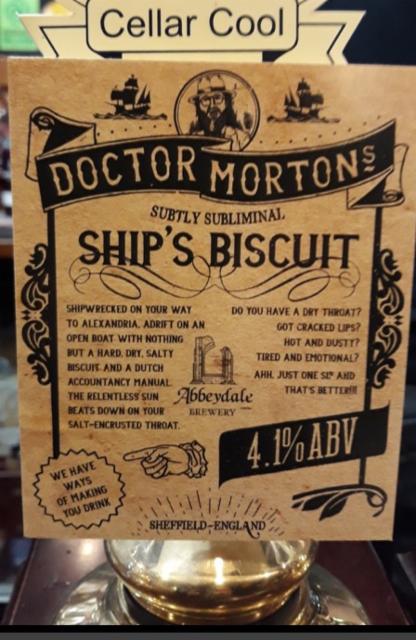 Doctor Morton's Ship's Biscuit 4.1%, Abbeydale Brewery, England