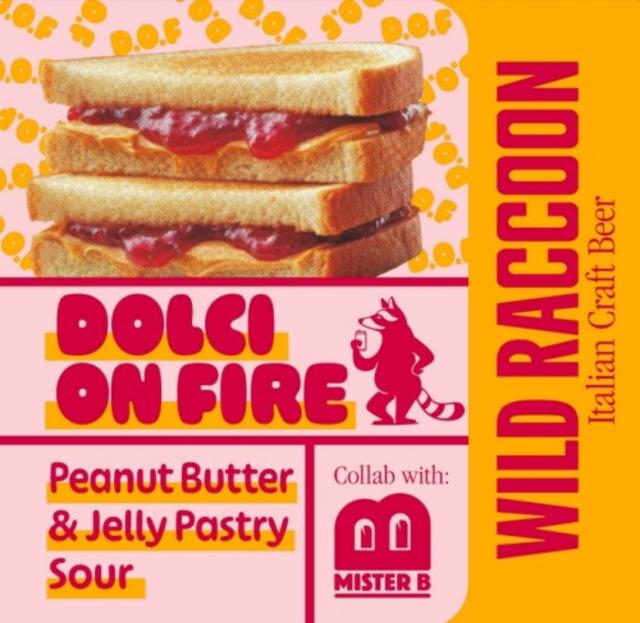 dolci on fire peanut butter & jelly pastry sour 5.5%, Birrificio Wild racoon, Italy