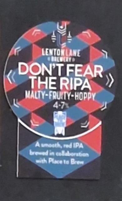 Don't Fear the Ripa 4.7%, Lenton Lane Brewery, England