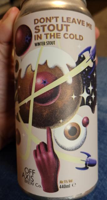 Don't Leave Me Stout In The Cold 5.0%, Off Axis Brew Co., England