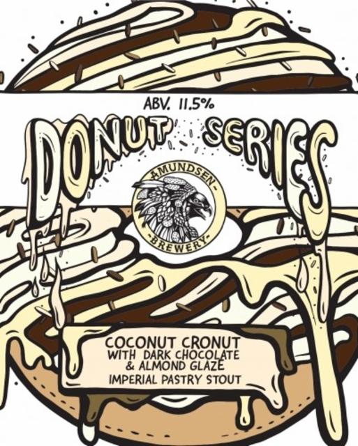 Donut Series - Coconut Cronut With Dark Chocolate & Almond Glaze 11.5%, Amundsen Bryggeri, Norway