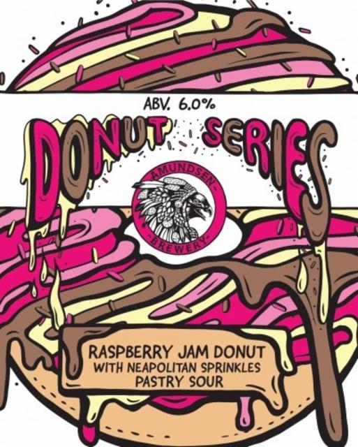 Donut Series - Raspberry Jam Donut With Neapolitan Sprinkles 6.0%, Amundsen Bryggeri, Norway