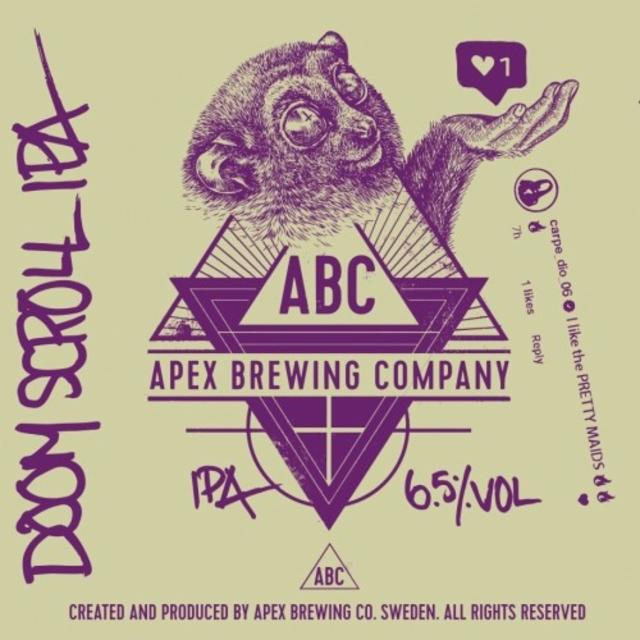 Doom Scroll IPA 6.5%, Apex Brewing Company, Sweden