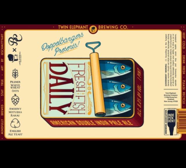 Doppelbänger: Fresh Fish Daily 8.2%, Twin Elephant, United States