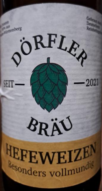 Dörfler Bräu Hefeweizen 5.1%, Dörfler Bräu, Germany