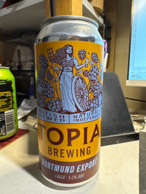 Dortmund Export 5.2%, Utopian Brewing Ltd., England