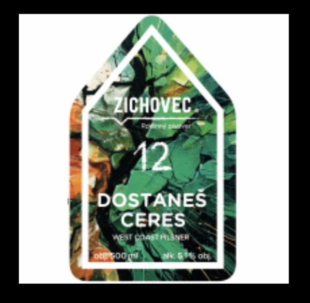 Dostanes Ceres 12 5.1%, Rodinný Pivovar Zichovec, Czech Republic