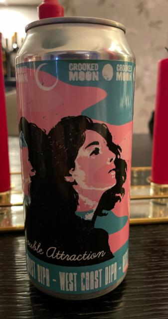 Double Attraction Double West Coast IPA 8.2%, Crooked Moon Brewing, Sweden