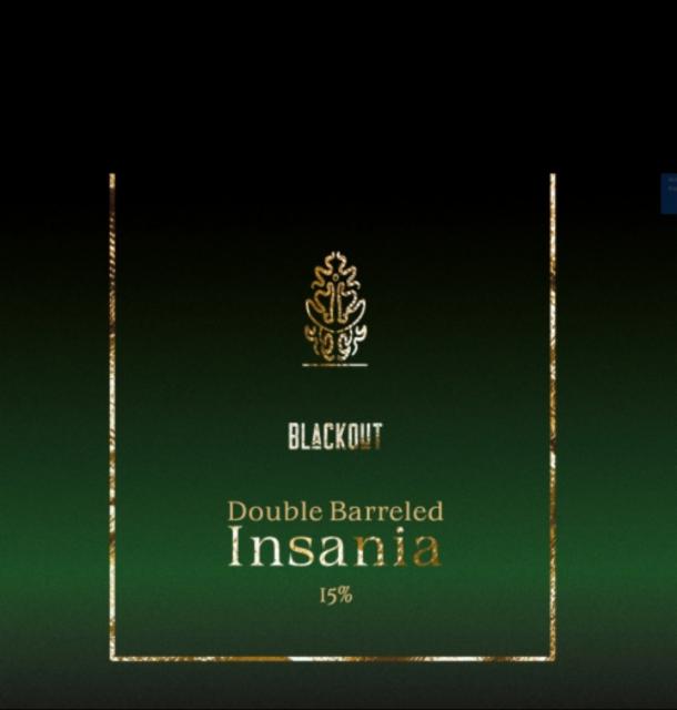 Double Barreled Insania 15.0%, Blackout Brewing, Romania