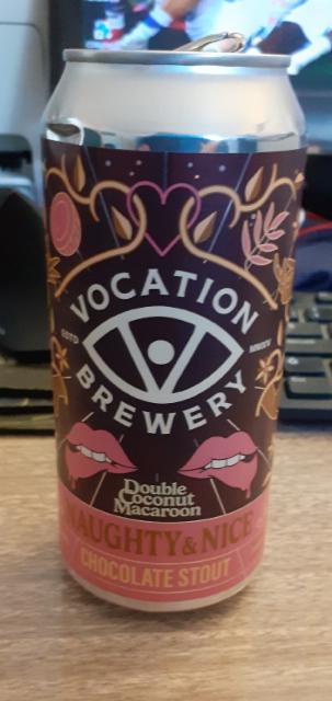 Double coconut macaroon chocolate stout 6.0%, Vocation Brewery, England