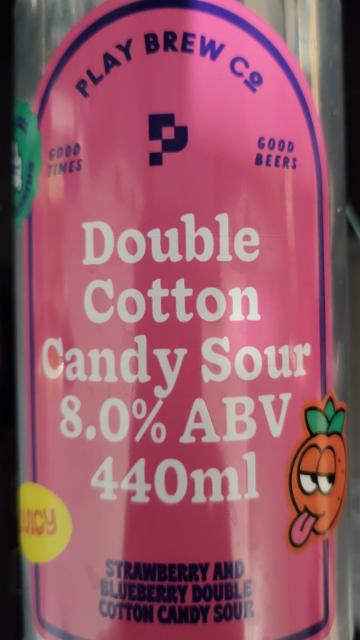 double cotton candy sour 8.0%, Play Brew Co, England