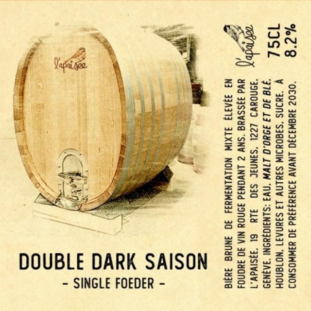 Double Dark Saison 8.7%, Brasserie L'Apaisée, Switzerland